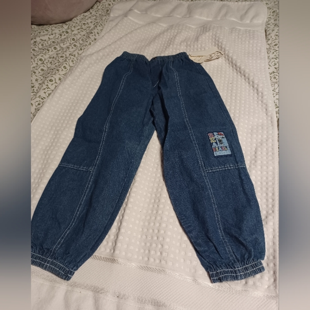 Kids Blue Denim Jeans with Elastic Waist